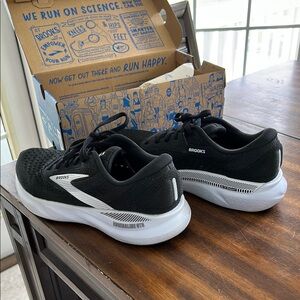 Brooks Black and White Athletic Sneakers